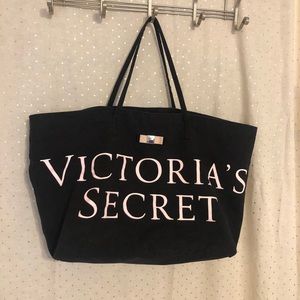 Victoria’s Secret black canvas tote bag